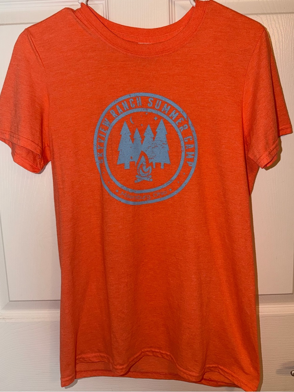 🧡Skyview Ranch Summer Camp Graphic Tee Orange Camping Hiking Shirt 🧡